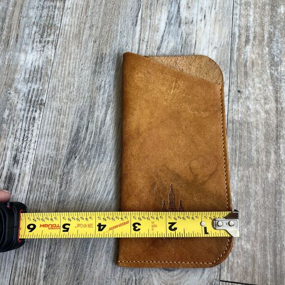 Leather Glasses Holder Brown Lourdes Design Vintage - Picture 5 of 6